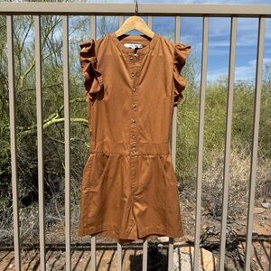⬇️Joe's Jeans NWOT Henna Collection Brown Cap Sleeve Romper for Casual Wear